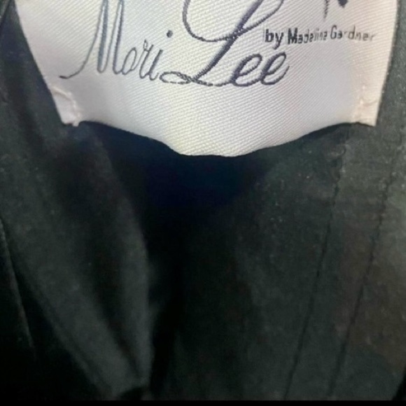 MORI LEE by Madeline Gardner black beaded‎ size 6 Flare mini prom floral … - Picture 4 of 7